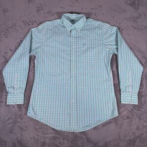 Southern Tide Men’s Classic Fit Button-Down Shirt Medium Teal Plaid Long Sleeve
